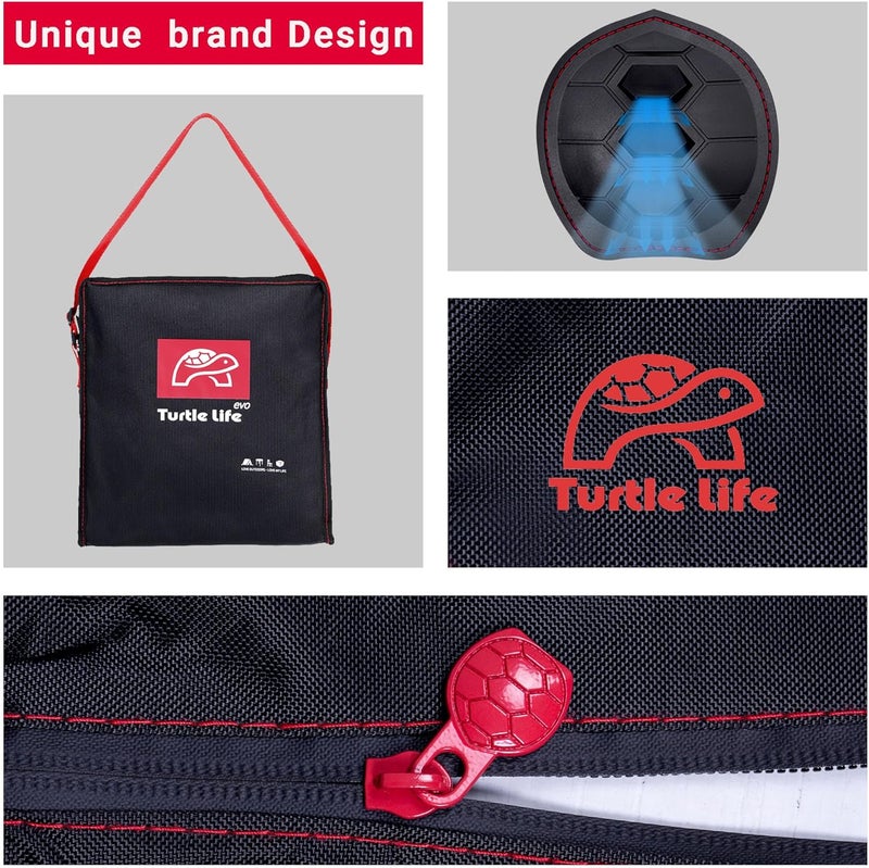Turtle Life Patio Lounge Chair Cover Waterproof Heavy Duty Outdoor Chaise Lounge Covers with Upgrade Air Vent, 1 Pack - 64L x 30W x 30H inch, Black - Image 3